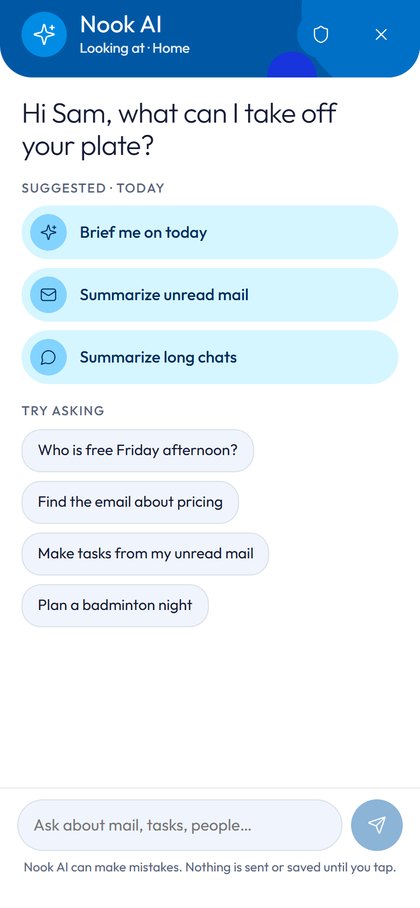 Nook AI suggestions