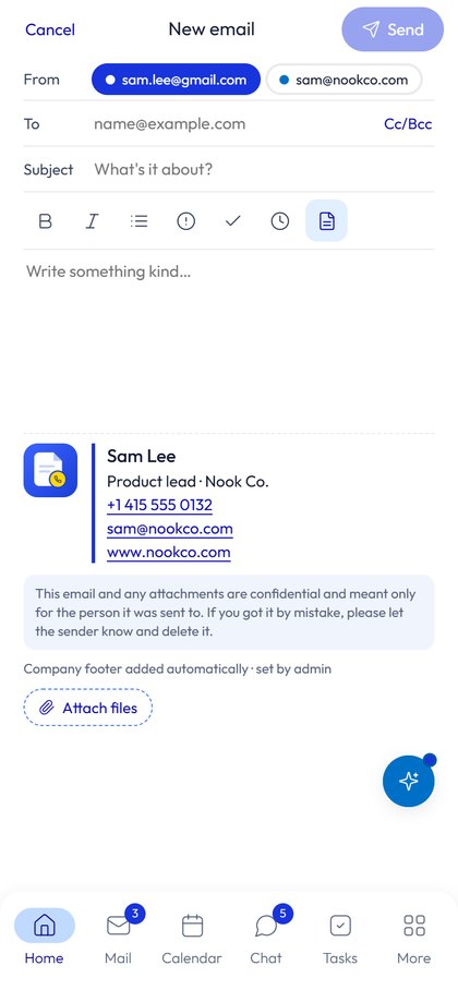 Writing an email