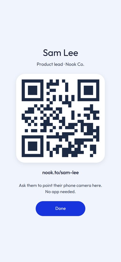 Name card QR code